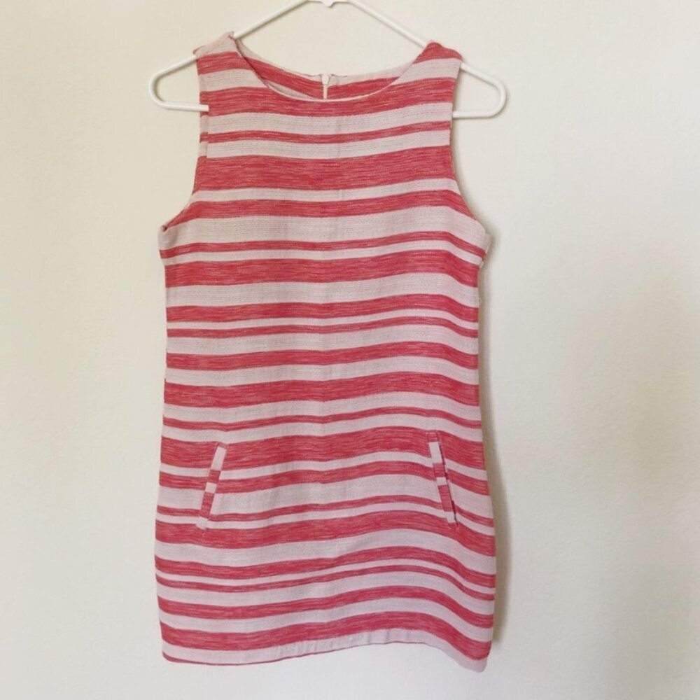Cupcakes & Cashmere Coral Striped Jacquard Shift Dress XS NWOT - Picture 2 of 12